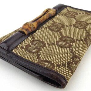 GUCCI Key holder Beige Brown Silver Women 112552 Authentic secondhand